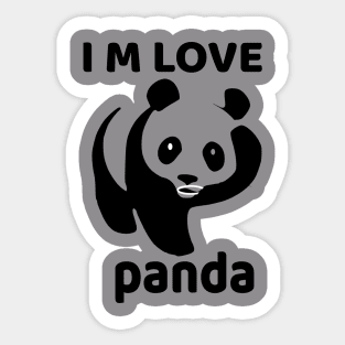 T-Shirt I M LOVE PANDA Sticker